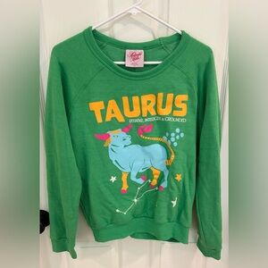 NWT Anthropologie Green Taurus Sweatshirt